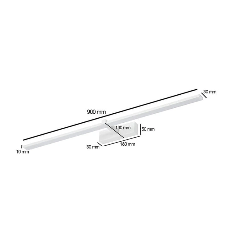Kinkiet, lampa nad lustro VENUS 18W 90 cm biała wymiary
