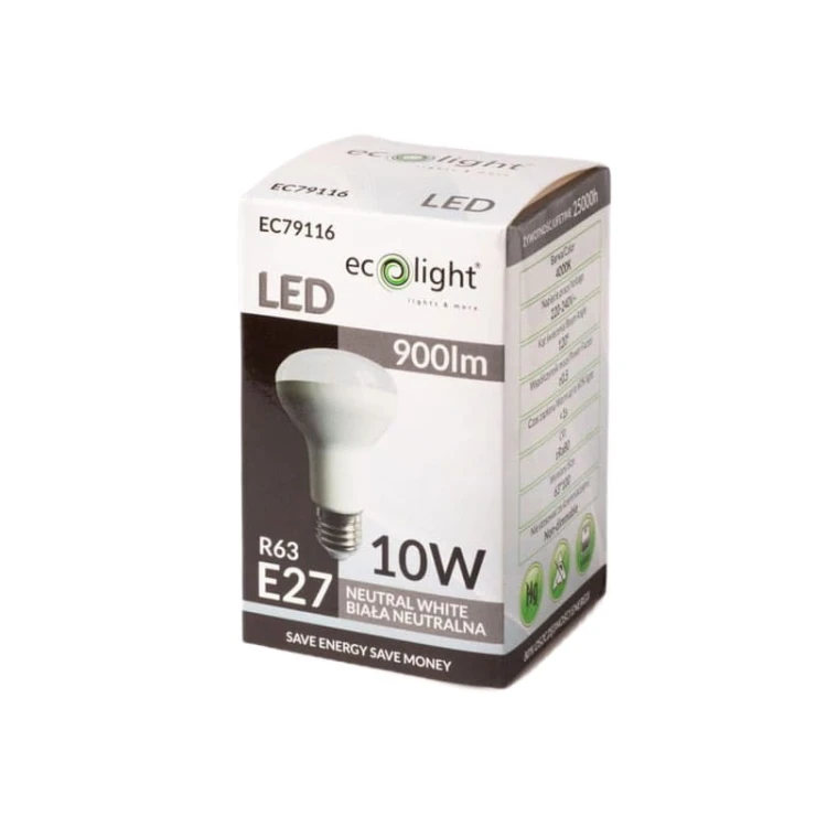Żarówka LED E27 10W R63 biała neutralna_2