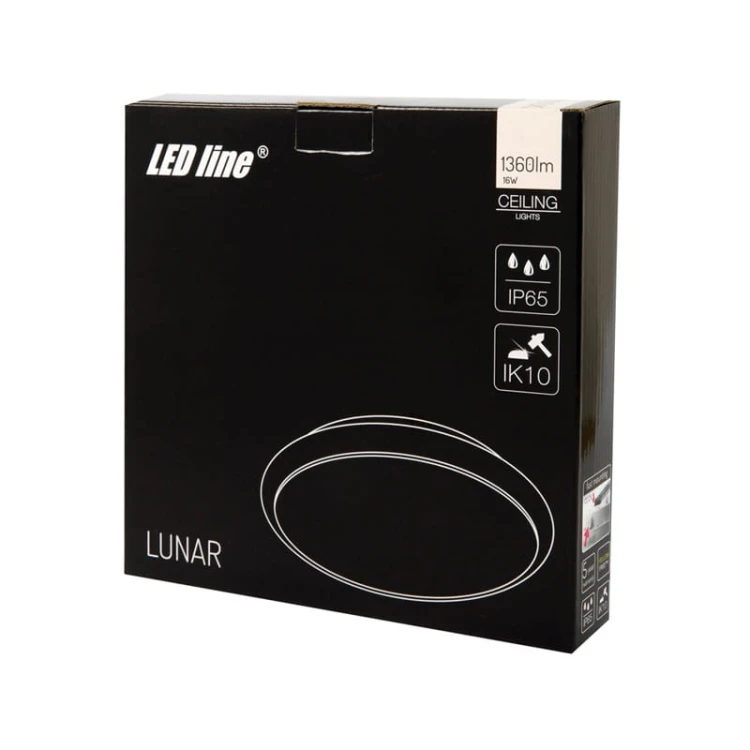 Plafon LED LEDline LUNAR 16W 230V IP65 4000K - biała dzienna pudełko