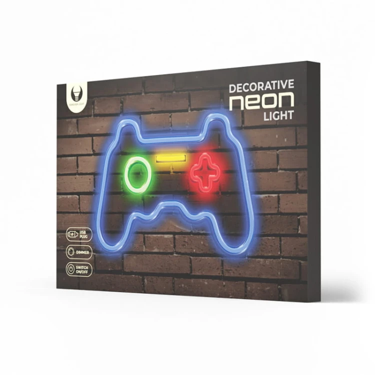 Neon dekoracyjny LED GAMEPAD PLEXI MULTIKOLOR z ściemniaczem + USB_1