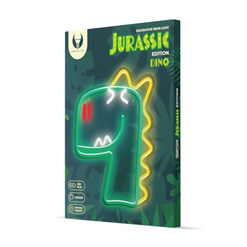 Neon dekoracyjny LED JURASSIC DINO zielony z ściemniaczem + USB_1