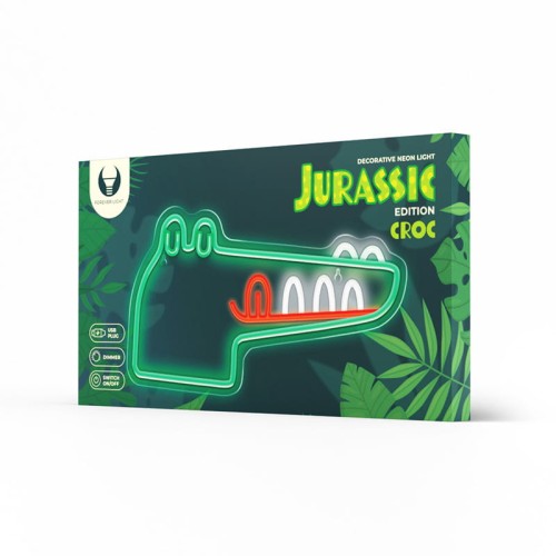 Neon dekoracyjny LED JURASSIC KROKODYL zielony z ściemniaczem + USB_1