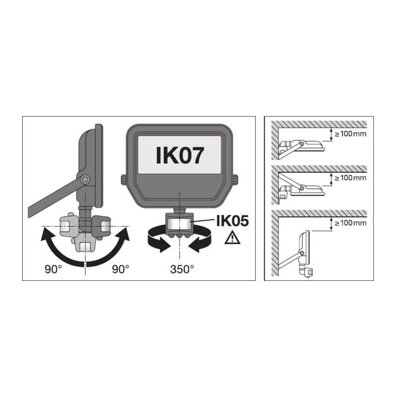 Naświetlacz LED LEDVANCE FLOODLIGHT 50W - 4000K czarny z czujnikiem ruchu montaż