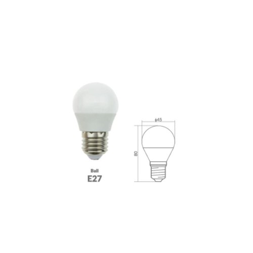 Żarówka LED E27 3W G45 biała neutralna wymiar