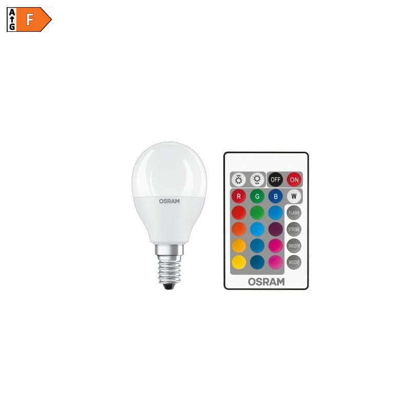 Żarówka LED Osram E14 RGBW biała ciepła 5,5W + pilot