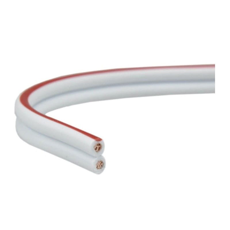 Przewód 2-żyłowy LED SMYp 2x1mm 12V biały miedź