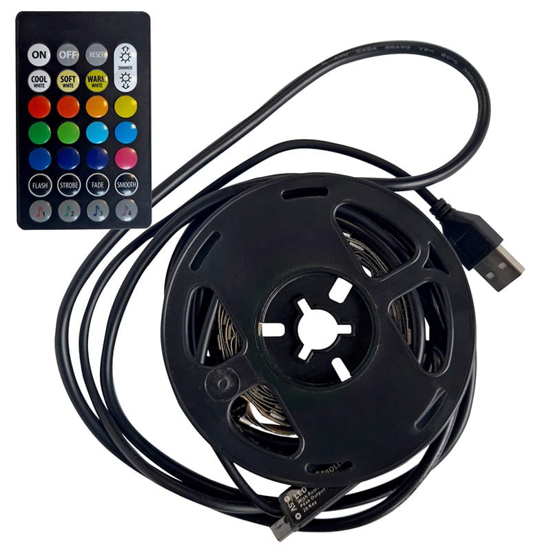 Taśma LED RGB+W do podświetlenia TV - USB + pilot _1