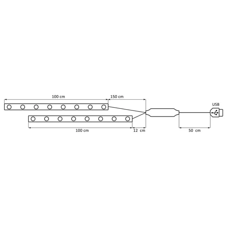Taśma LED RGB+W do podświetlenia TV - USB + pilot _6