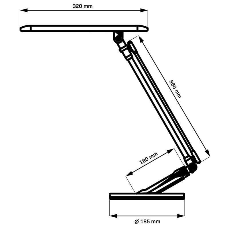 Lampka biurkowa LED OPTIMUM 7W CCT 3000K-6000K czarna_8