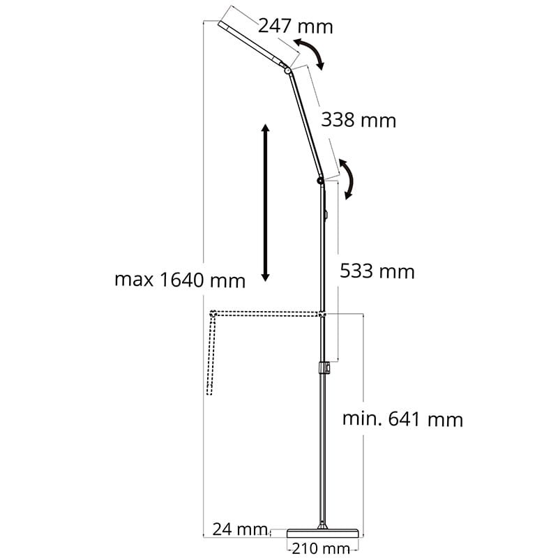 Lampka podłogowo-biurkowa LED FERRARA 13W CCT 3000K-6000K czarna_8