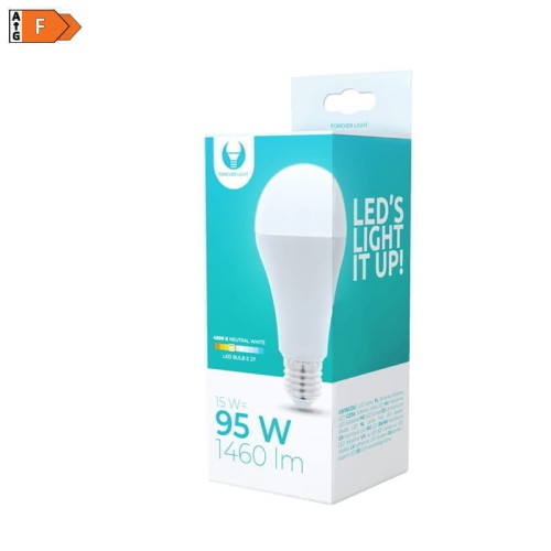 Żarówka LED  E27 15W A65 biała neutralna