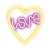 Neon dekoracyjny LED LOVE HEART fioletowo biały USB