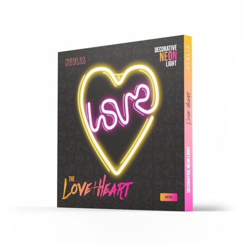 Neon dekoracyjny LED LOVE HEART fioletowo biały USB_1