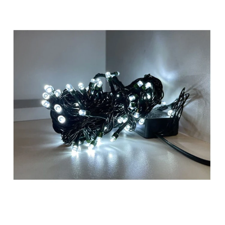 Lampki choinkowe LED 100 białe zimne
