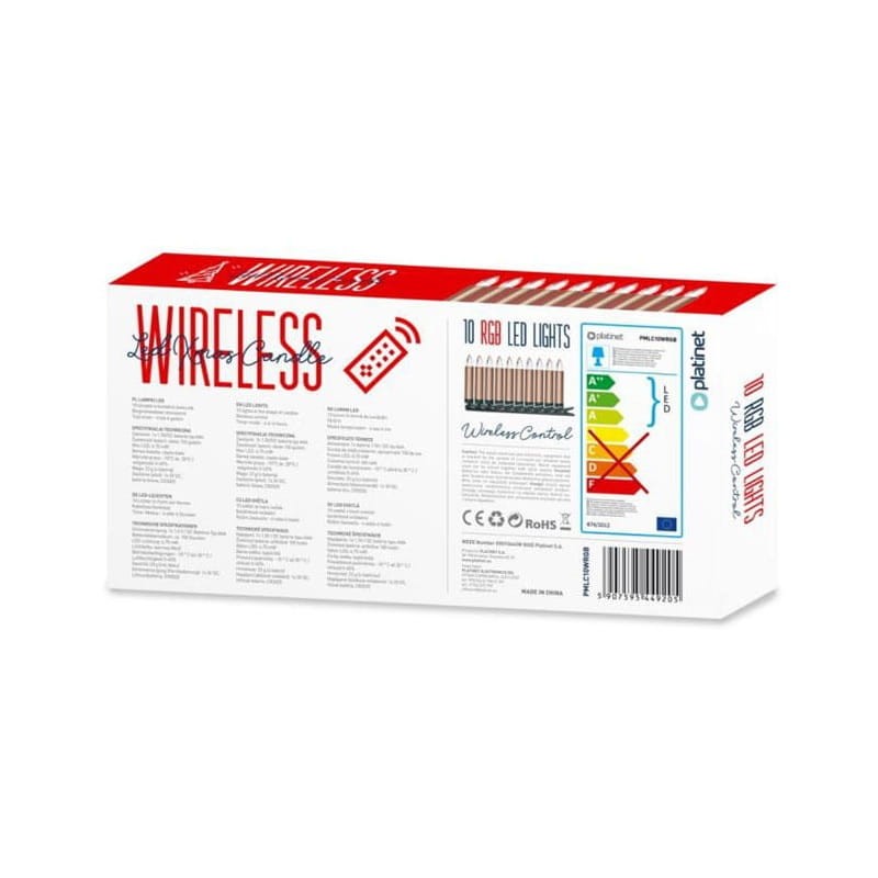 Lampki, świeczki choinkowe LED bezprzewodowe RGB białe ciepłe opakowanie