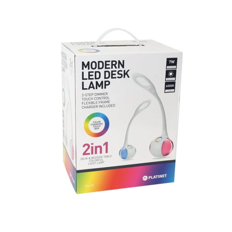 Lampka biurkowa LED 7W 5500K z funkcją lampki nocnej RGB opakowanie