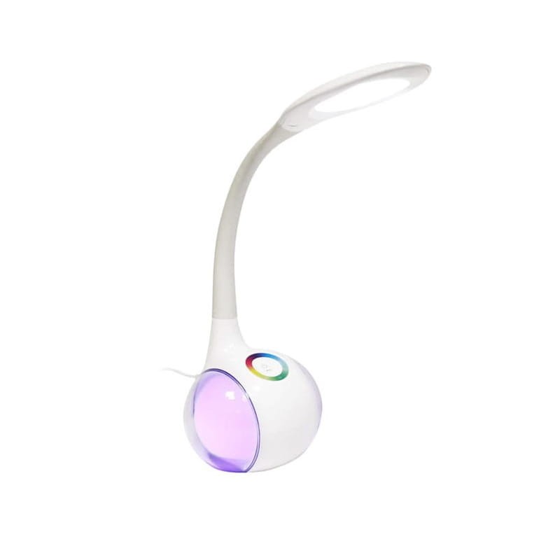 Lampka biurkowa LED 7W 5500K z funkcją lampki nocnej RGB kolorowa podstawa