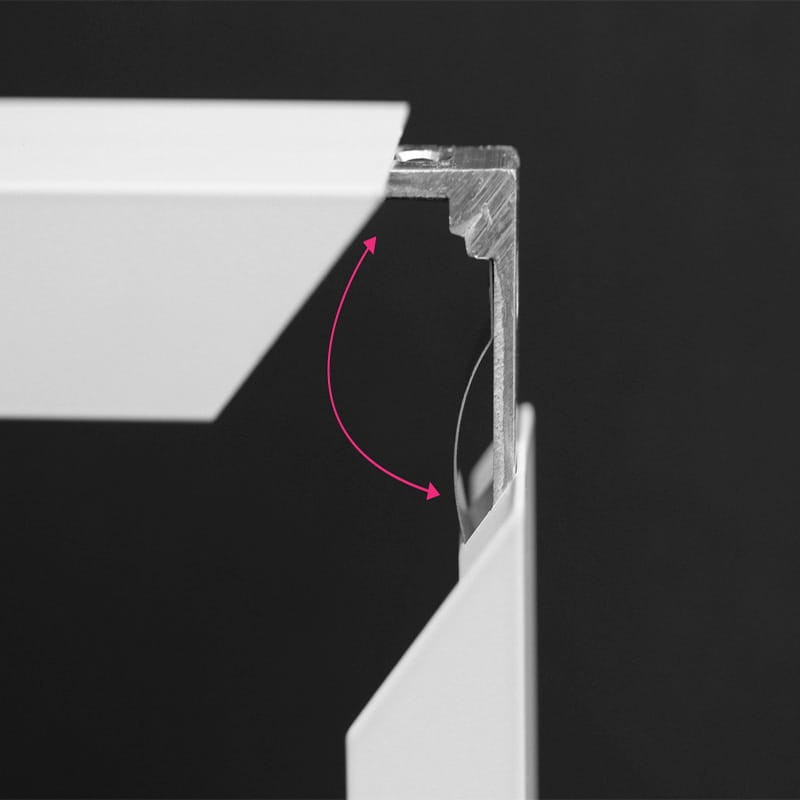 Ramka natynkowa do panelu 60x60 kwadratowego wysoka 62mm biała_3