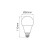 Żarówka LED LEDline E27 8W A60 biała ciepła 2700K 800lm wymiary