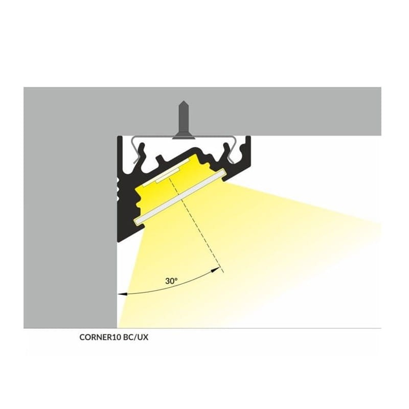 PROFIL aluminiowy narożny 30 i 60 stopni do TAŚMY LED CORNER - 2 metry kąty