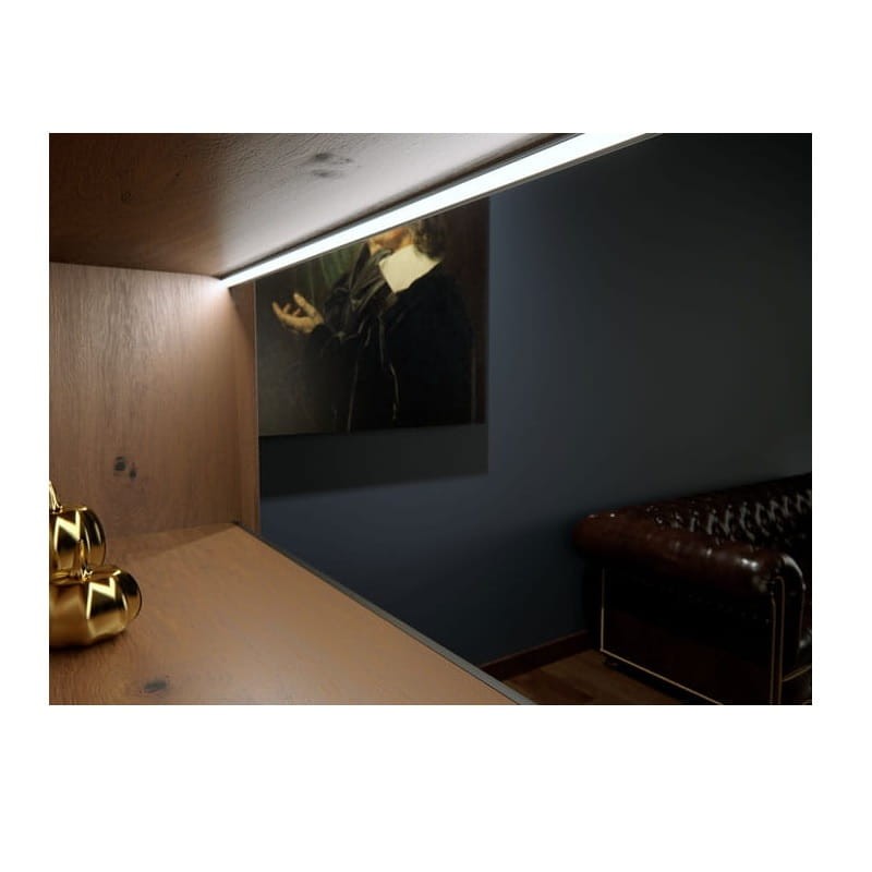 PROFIL Lumines Q18_S narożny srebrny anodowany meblowy 1m lustro