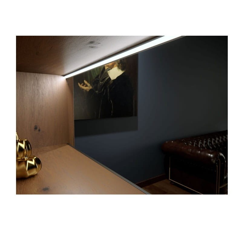 PROFIL Lumines Q18_W narożny biały anodowany meblowy 2m lustro