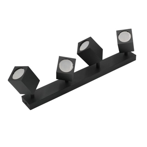 Kinkiet lampa poczwórna GU10 QUANTUS IV ruchoma czarna