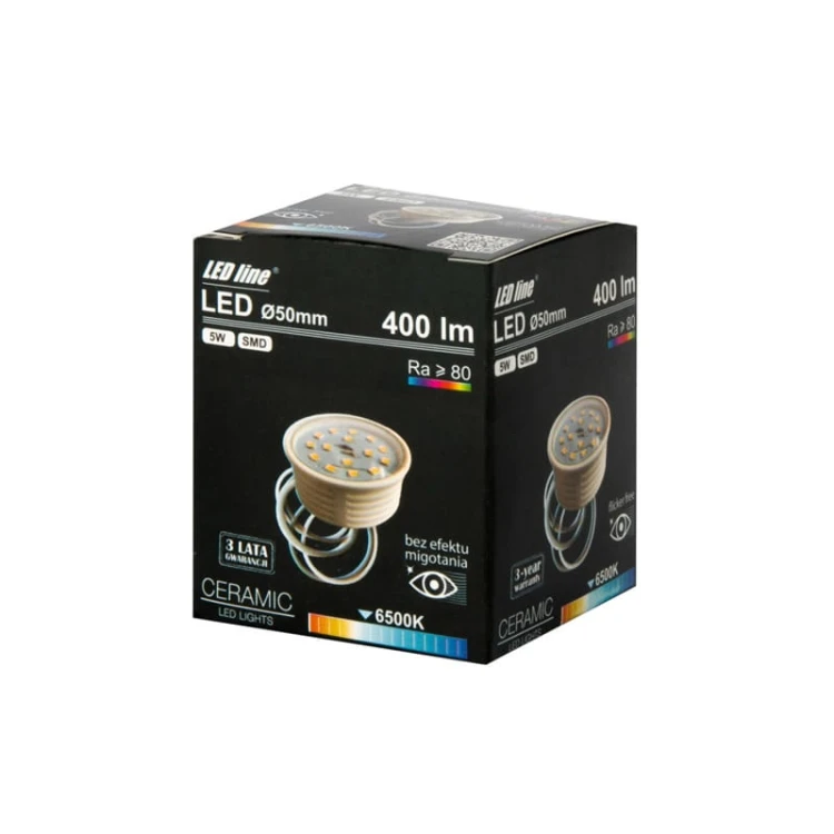 Lampa LED LEDline 50mm 5W 230V biała zimna opakowanie