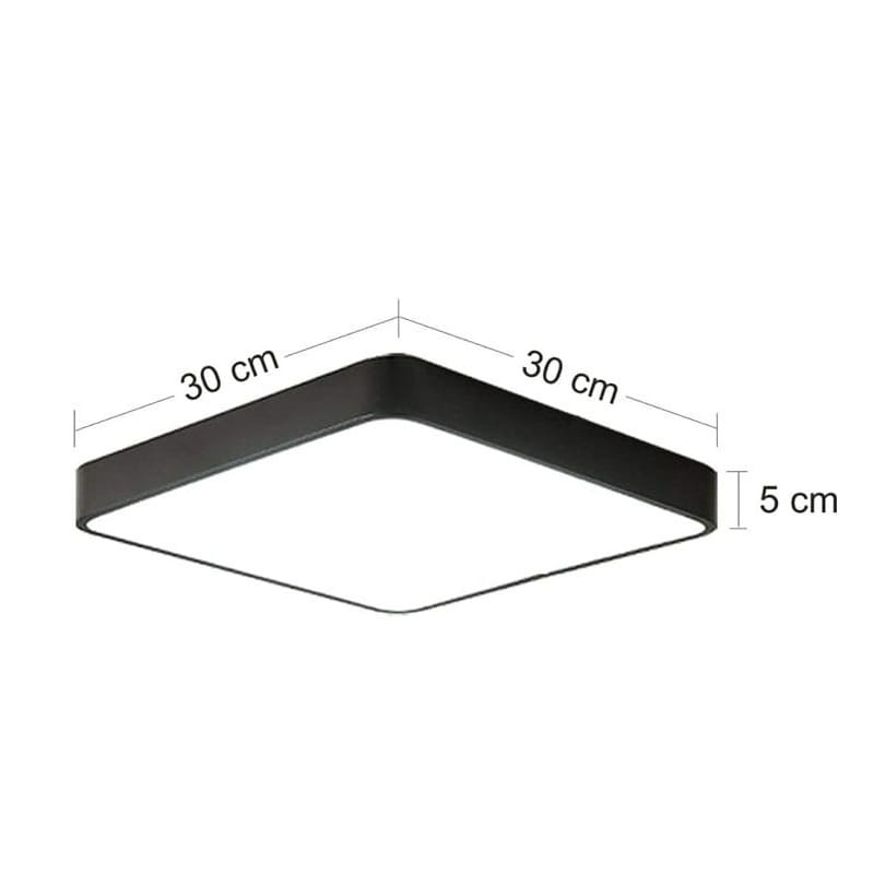 Plafon LED Hollywood 24W 230V 4000K - czarny wymiary