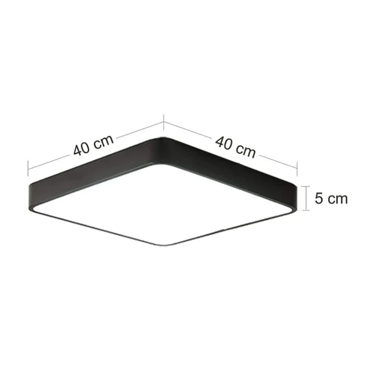 Plafon LED Hollywood 36W 230V 4000K - czarny wymiary