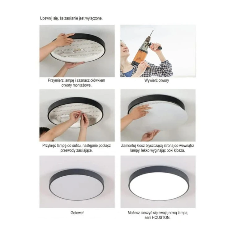 Plafon LED Hollywood 60W 230V 4000K biały neutralny