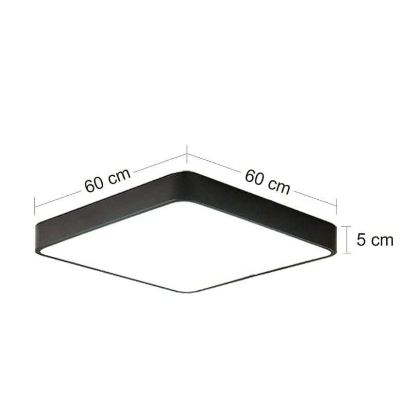 Plafon LED Hollywood 60W 230V 4000K - czarny wymiary