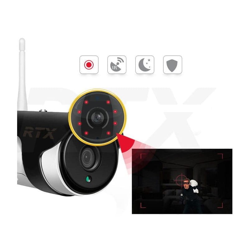 Tuya Inteligentna zewnętrzna kamera IP Wi-Fi P2P F tryb nocny