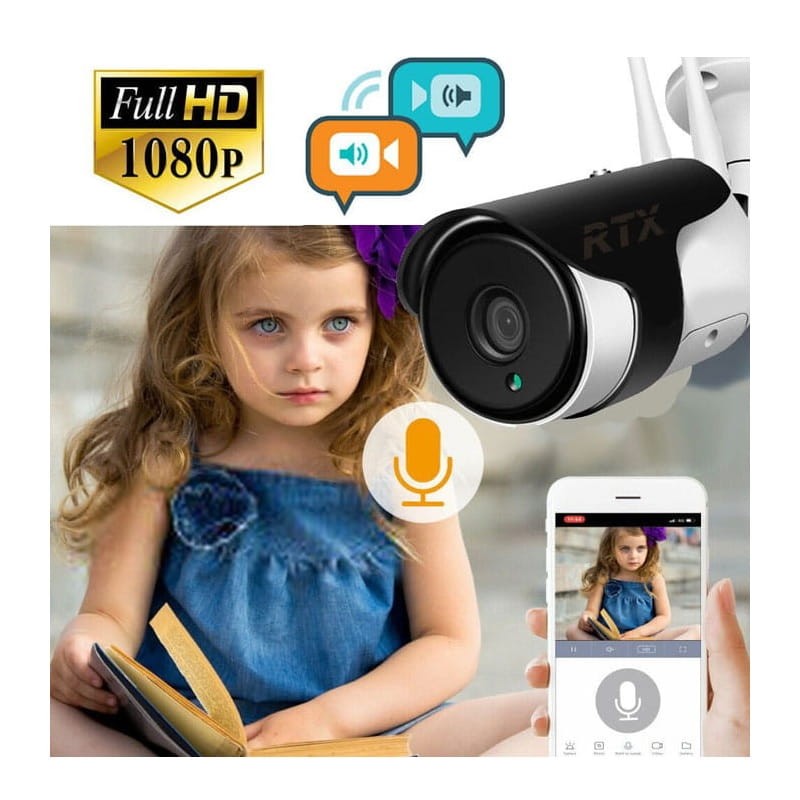 Tuya Inteligentna zewnętrzna kamera IP Wi-Fi P2P F duża rozdzielczość