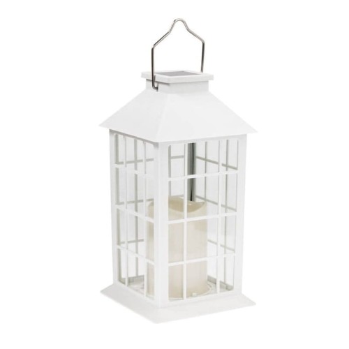 Lampa Ogrodowa LED Solarna Wisząca LATARENKA 27cm Biała Polux