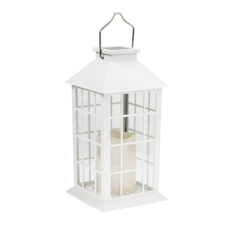 Lampa Ogrodowa LED Solarna Wisząca LATARENKA 27cm Biała Polux