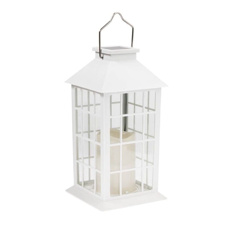 Lampa Ogrodowa LED Solarna Wisząca LATARENKA 27cm Biała Polux