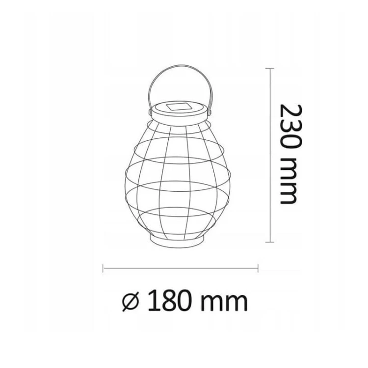 Lampa ogrodowa LED solarna wisząca KOGE 23cm IP44 czarna metal Polux wymiary