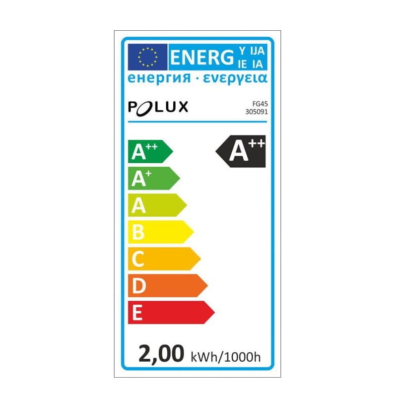 Żarówka LED E27 2W G45 Filament kulka biała ciepła klasa energetyczna