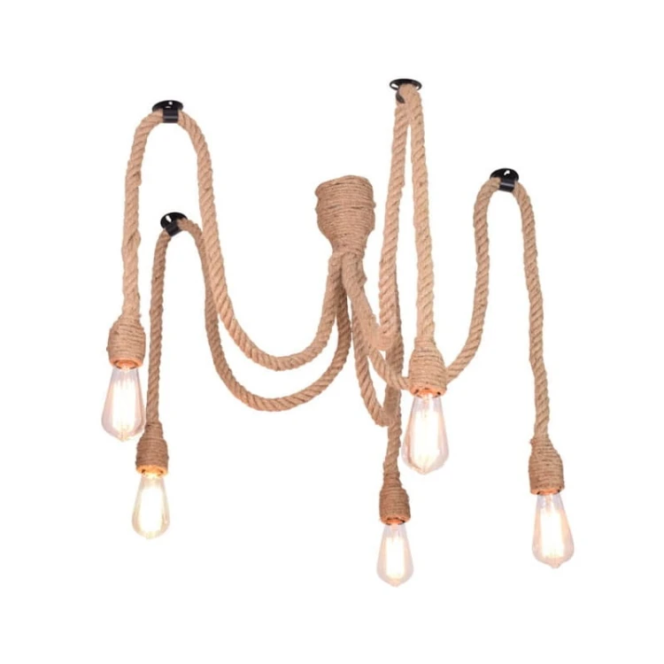 Lampa wisząca Pająk 5 ramienna E27 1m