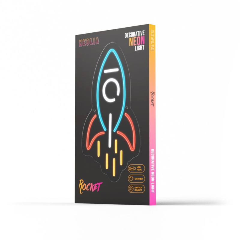 Neon dekoracyjny LED RAKIETA multikolor z ściemniaczem + USB_1
