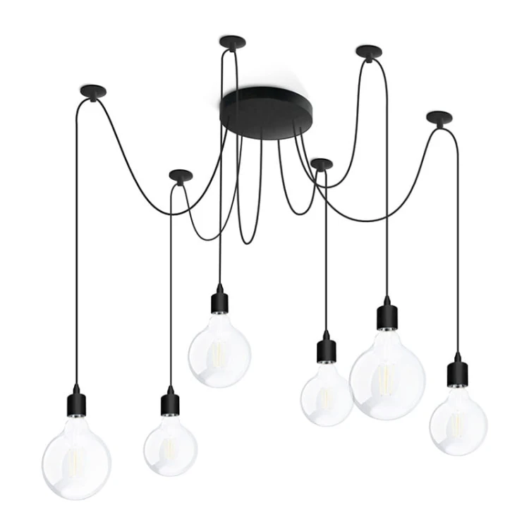 Lampa wisząca pająk ARANE 6 ramienna E27_2