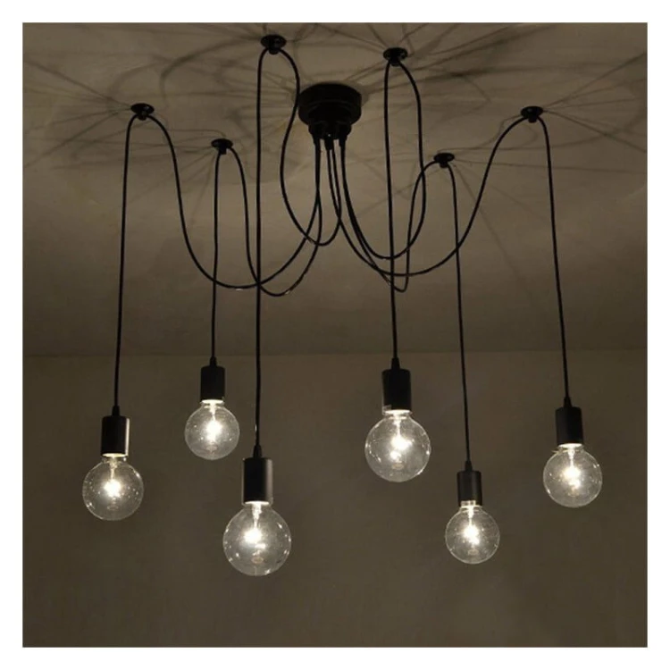 Lampa wisząca pająk ARANE 6 ramienna E27_3
