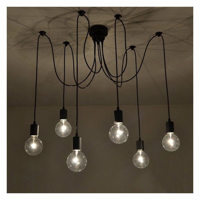 Lampa wisząca pająk ARANE 6 ramienna E27_3