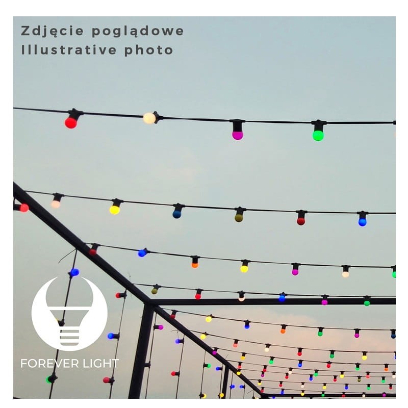 Żarówka LED E27 2W 230V żółta G45 kulka - 5 sztuk zdjęcie poglądowe