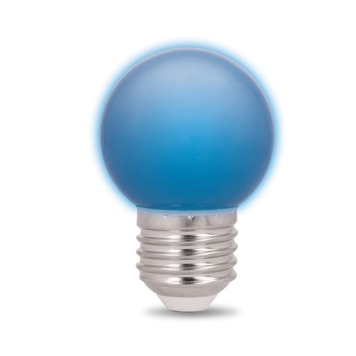 Żarówka-LED-E27-2W-230V-niebieska-G45-kulka