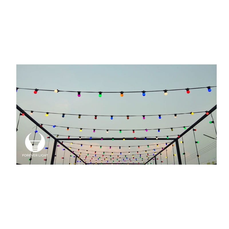 Żarówka LED E27 2W 230V niebieska G45 kulka - 5 sztuk zdjęcie poglądowe