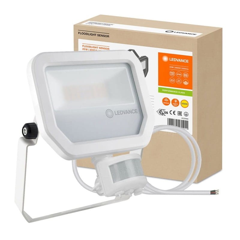 Naświetlacz LED LEDVANCE FLOODLIGHT 20W - 3000K biały z czujnikiem ruchu z opakowaniem