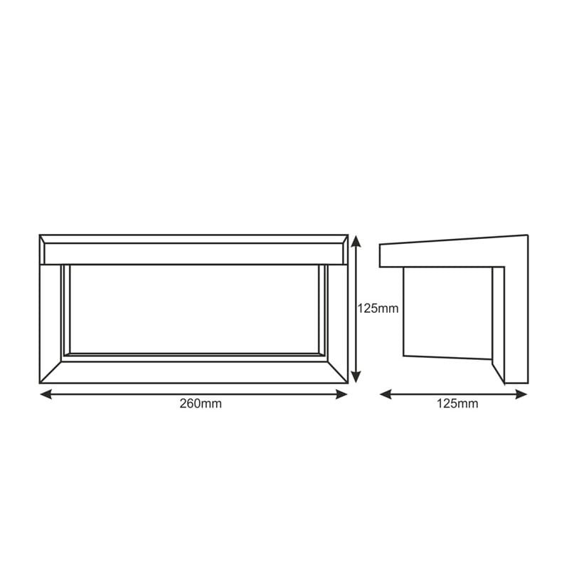 Kinkiet, lampa ogrodowa CETUS 1 x E27 IP54 z czujnikiem ruchu i zmierzchu - czarny wymiary