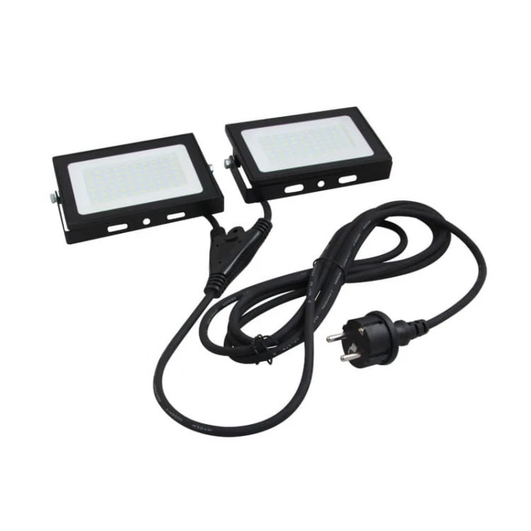 Zestaw statyw + 2 x Naświetlacz LED 50W - biały zimny z przewodami